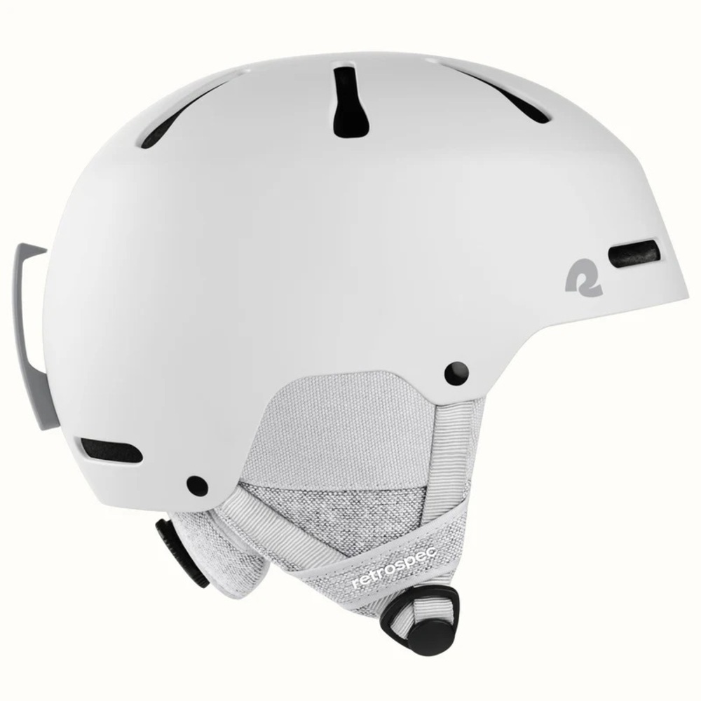 White Snow Sports Helmet with Vents